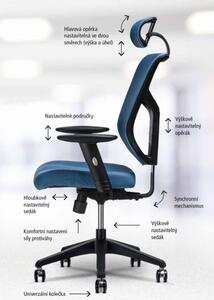 Kancelárska ergonomická stolička Office More SOTIS — viac farieb Modrá A03