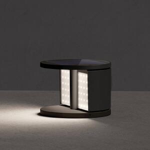 KLEWE LED solárne záhradné svetlo SWING, antracit, Ø 20 cm IP65