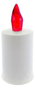 LED Sviečka LED/2xAA teplá biela 10,8 cm biela/červená