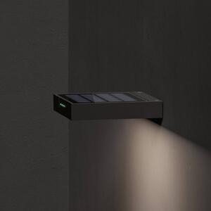 KLEWE LED solárne nástenné svietidlo ALA WALL, antracit, hliník, IP65