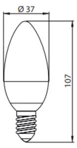 LED Žiarovka ECOLINE C37 E14/7W/230V 4000K - Brilagi