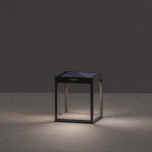 KLEWE LED solárna lampa RADIA GROUND, antracitová, 25 cm hliník IP65