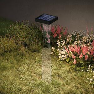 KLEWE LED solárne svetlo Scotty, číre/antracitové, 60 cm, IP65