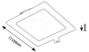 Rabalux 71229 - LED Podhľadové svietidlo SHAUN LED/6W/230V 12x12 cm čierna