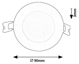 Rabalux 71216 - LED Podhľadové svietidlo SHAUN LED/3W/230V pr. 9 cm biela