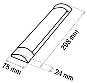 LED Podlinkové svietidlo QTEC LED/9W/230V 30 cm čierna