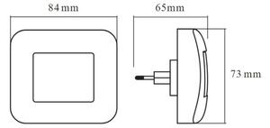 Osram - LED nočné svetlo s čidlom súmraku LUNETTA LED/0,2W/230V
