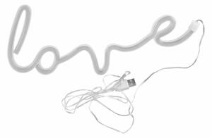 LED Neónová nástenná dekorácia LOVE LED/3W/3xAA USB červená