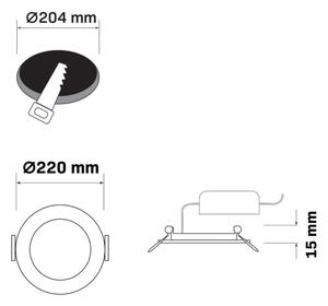 LED Podhľadové svietidlo RIGEL LED/14W/230V 4000K pr. 22 cm čierna