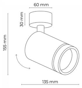 Bodové svietidlo JET 1xGU10/10W/230V čierna