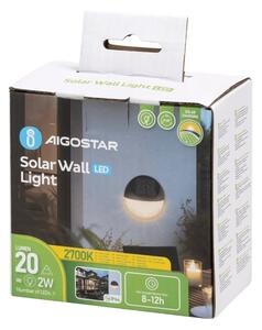 Aigostar - LED Solárne nástenné svietidlo LED/2W/1,2V čierna 2700K IP44
