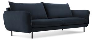 Tmavomodrá zamatová pohovka 200 cm Vienna – Cosmopolitan Design