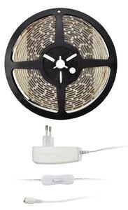 SOLIGHT LED pásik s testrom, 5m, sada 12V adaptérom, 4.8W/m, IP20, 6500K denná modrá