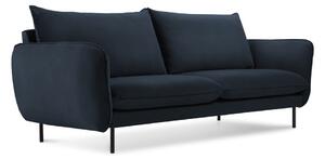 Tmavomodrá zamatová pohovka 160 cm Vienna – Cosmopolitan Design