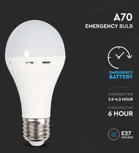 LED Žiarovka s núdzovým režimom A70 E27/9W/230V 4000K