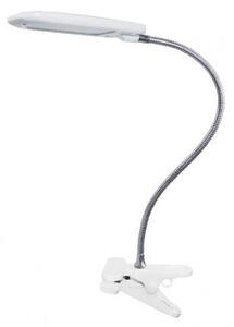 ACA Lighting LED stolný lampička s vypínačom a klipom BAZ 5W/230V/4000K/340Lm/120°/IP20, biela