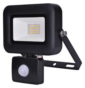 SOLIGHT LED reflektor PRO 20W/230V/1700Lm/5000K/120°/IP44, čierny so senzorom