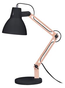 SOLIGHT Stolová lampa Falun, E27, čierna