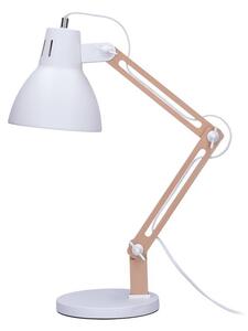 SOLIGHT Stolová lampa Falun, E27, biela
