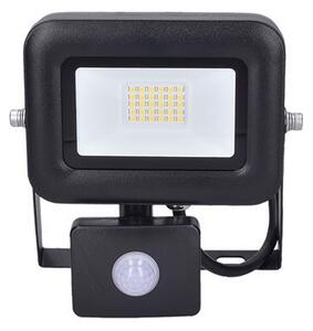 SOLIGHT LED reflektor PRO 20W/230V/1700Lm/5000K/120°/IP44, čierny so senzorom