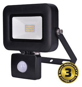 SOLIGHT LED reflektor PRO 10W/230V/850Lm/5000K/120°/IP44, senzor, čierny