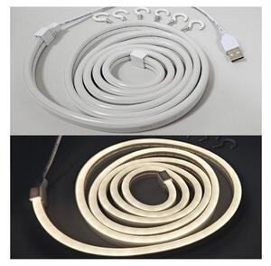 LED Flexibilný pásik NEON LED/5V USB 1,8 m biela