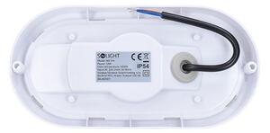 SOLIGHT LED vonkajšie prisadené svietidlo 13W/230V/910Lm/4000K/120°/IP54, oválne biele