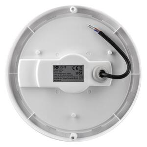 SOLIGHT LED vonkajšie prisadené svietidlo 20W/230V/1500Lm/4000K/120°/IP54, kruhové biele