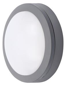 SOLIGHT LED vonkajšie prisadené svietidlo 13W/230V/910Lm/4000K/120°/IP54, kruhové šedé