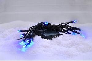 SOLIGHT LED vianočná reťaz, 3m, 20 LED, 3 x AA, modré svetlo, zelený kábel