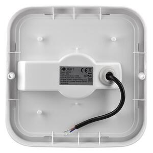 SOLIGHT LED vonkajšie prisadené svietidlo 20W/230V/1500Lm/4000K/120°/IP54, 19cm x 19cm, biele