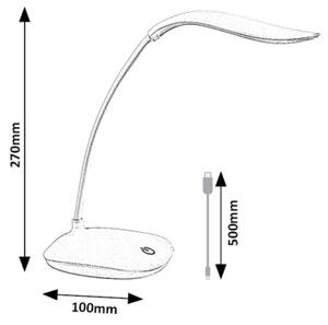 Rabalux 74236 - LED Stmievateľná stolná lampa BEDI LED/2W/5V ružová