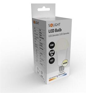 SOLIGHT LED žiarovka klasický tvar A65 15W, E27, 4000K, 220 °, 1650lm
