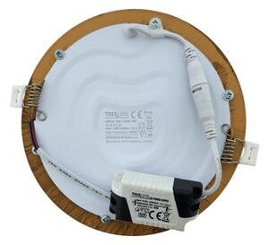 LED Podhľadové svietidlo CIRCLE LED/12W/230V 4200K pr. 16,7 cm hnedá