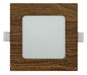 LED Podhľadové svietidlo SQUARE LED/6W/230V 4200K 11,8x11,8 cm hnedá