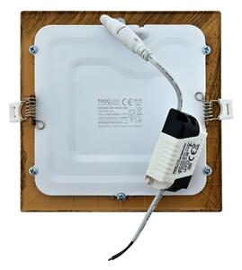 LED Podhľadové svietidlo SQUARE LED/12W/230V 4200K 16,8x16,8 cm hnedá