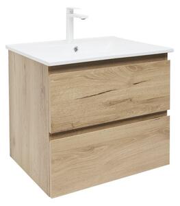 Kúpeľňová skrinka 2 zásuvky s umývadlom SAT B-Way 59x50x45 cm BWAY260OAKU4B2