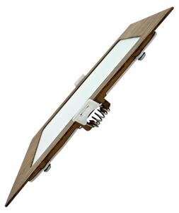 LED Podhľadové svietidlo SQUARE LED/12W/230V 4200K 16,8x16,8 cm hnedá