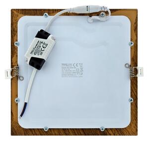 LED Podhľadové svietidlo SQUARE LED/18W/230V 4200K 22x22 cm hnedá