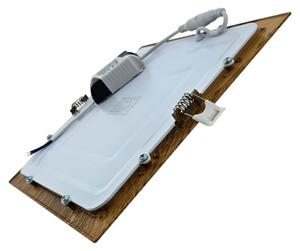 LED Podhľadové svietidlo SQUARE LED/18W/230V 4200K 22x22 cm hnedá