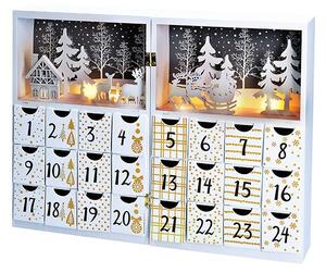 SOLIGHT LED adventný kalendár - kniha, 8x LED, 40x30cm, 2x AAA