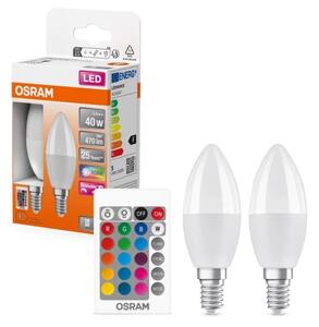 SADA 2x LED RGBW Stmievateľná žiarovka B38 E14/4,9W/230V 2700K + DO - Osram