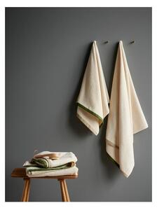 Zeleno-béžový bavlnený uterák 50x100 cm Contrast - Södahl
