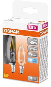 SADA 2x LED Žiarovka FILAMENT B35 E14/4W/230V 4000K - Osram