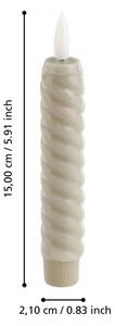 Eglo 422225 - SADA 2x LED Sviečka ANDRAFIABE LED/1xAAA 15 cm béžová