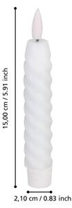 Eglo 422227 - SADA 2x LED Sviečka ANDRAFIABE LED/1xAAA 15 cm biela