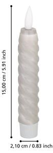 Eglo 422229 - SADA 2x LED Sviečka ANDRAFIABE LED/1xAAA 15 cm šedá