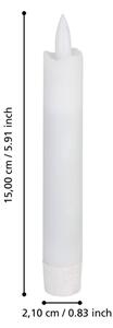 Eglo 422218 - SADA 2x LED Sviečka ANTANABE LED/1xAAA 15 cm biela