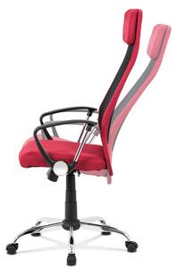 Kancelárska otočná stolička PERRY na kolieskach — chróm, látka, viac farieb Šedá