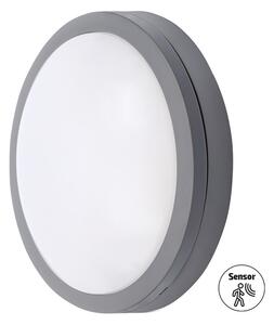 SOLIGHT LED vonkajšie osvetlenie so senzorom Siena, šedé, 20W, 1500lm, 4000K, IP54, 23cm